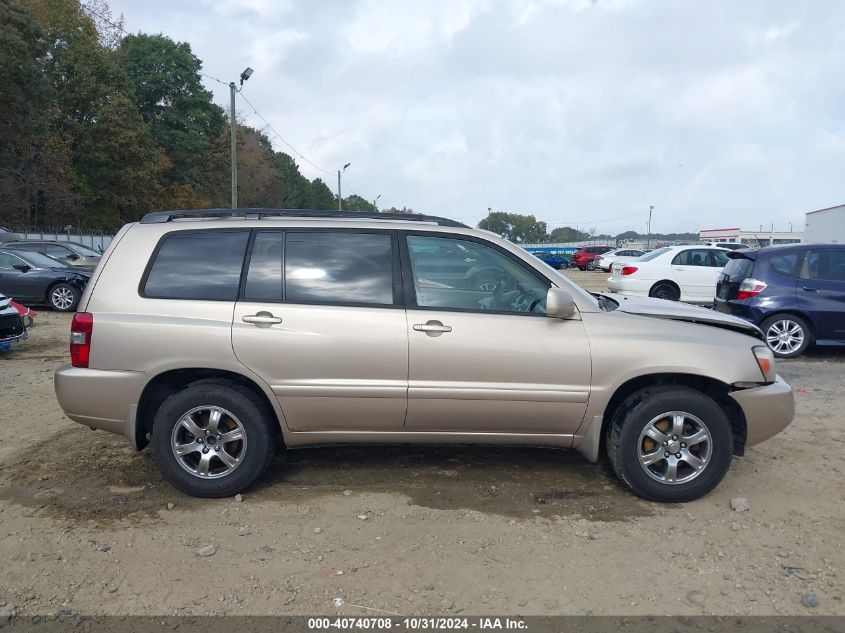 2004 Toyota Highlander V6 VIN: JTEGP21A040040562 Lot: 40740708