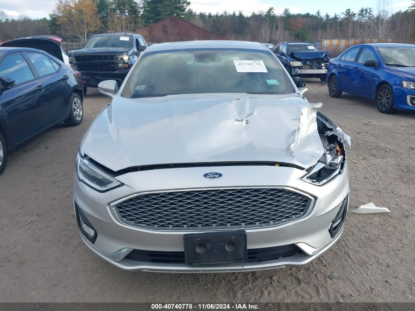 2019 Ford Fusion Hybrid Titanium VIN: 3FA6P0RU6KR125962 Lot: 40740778