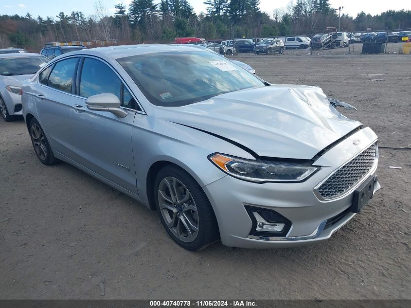 2019 Ford Fusion Hybrid Titanium VIN: 3FA6P0RU6KR125962 Lot: 40740778