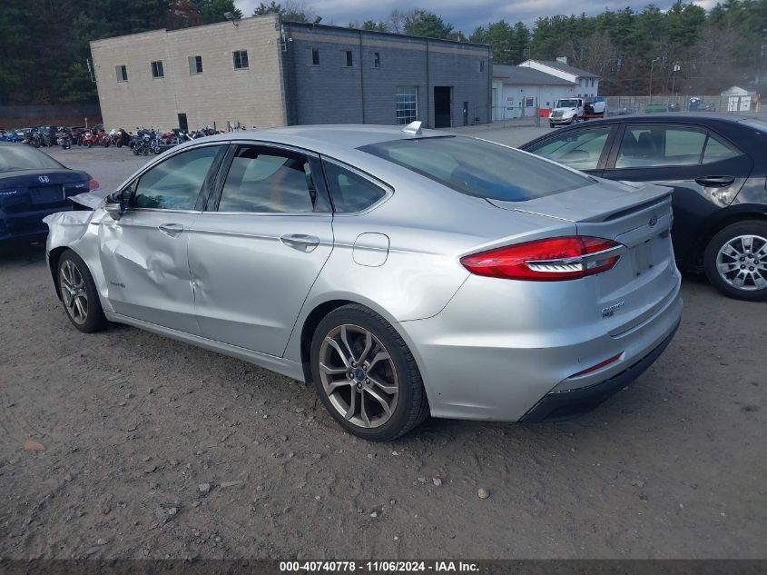 2019 Ford Fusion Hybrid Titanium VIN: 3FA6P0RU6KR125962 Lot: 40740778