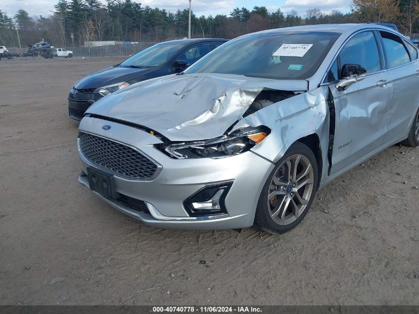 2019 Ford Fusion Hybrid Titanium VIN: 3FA6P0RU6KR125962 Lot: 40740778