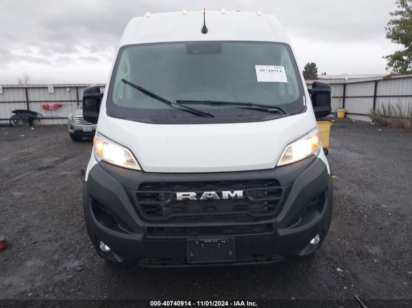 2024 Ram Promaster 3500 Tradesman High Roof 159 Wb W/Pass Seat VIN: 3C6MRVHG5RE116036 Lot: 40740914