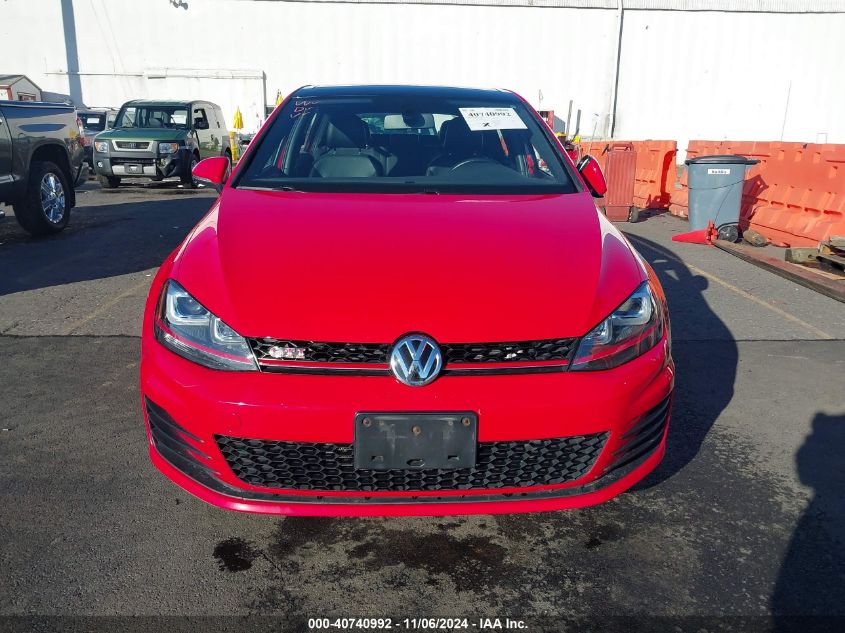 2016 Volkswagen Golf Gti Se W/Performance Package 4-Door VIN: 3VW547AU4GM052725 Lot: 40740992