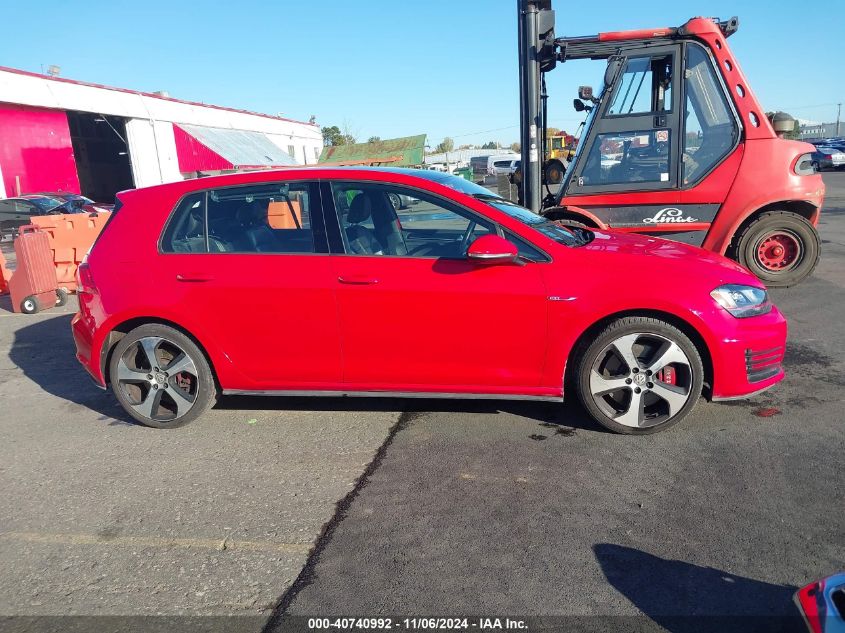 2016 Volkswagen Golf Gti Se W/Performance Package 4-Door VIN: 3VW547AU4GM052725 Lot: 40740992