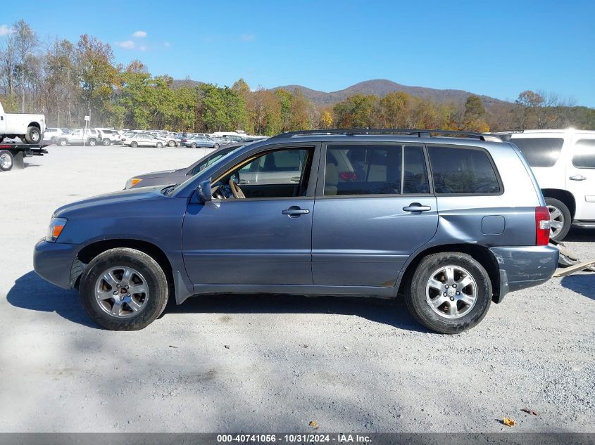 2006 Toyota Highlander V6 VIN: JTEEP21A860145621 Lot: 40741056