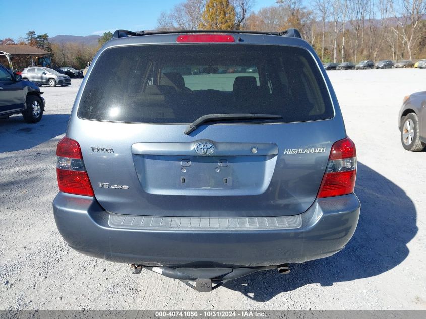 2006 Toyota Highlander V6 VIN: JTEEP21A860145621 Lot: 40741056