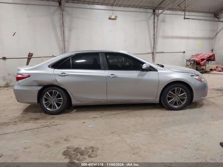 2016 Toyota Camry Se VIN: 4T1BF1FK8GU508866 Lot: 40741319