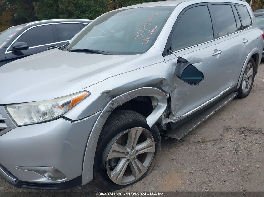 2013 Toyota Highlander Limited V6 VIN: 5TDYK3EH6DS100880 Lot: 40741326