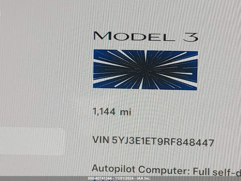 2024 TESLA MODEL 3 PERFORMANCE - 5YJ3E1ET9RF848447