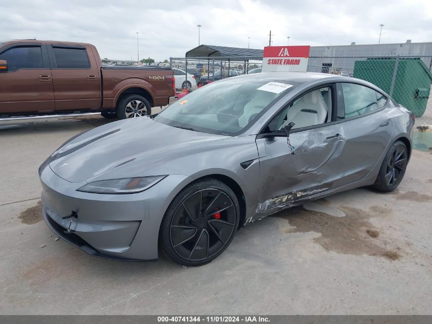 VIN 5YJ3E1ET9RF848447 2024 Tesla Model 3, Performance no.2