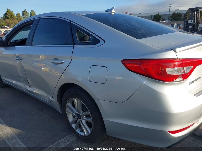 2016 Hyundai Sonata Se VIN: 5NPE24AF9GH384707 Lot: 40741366