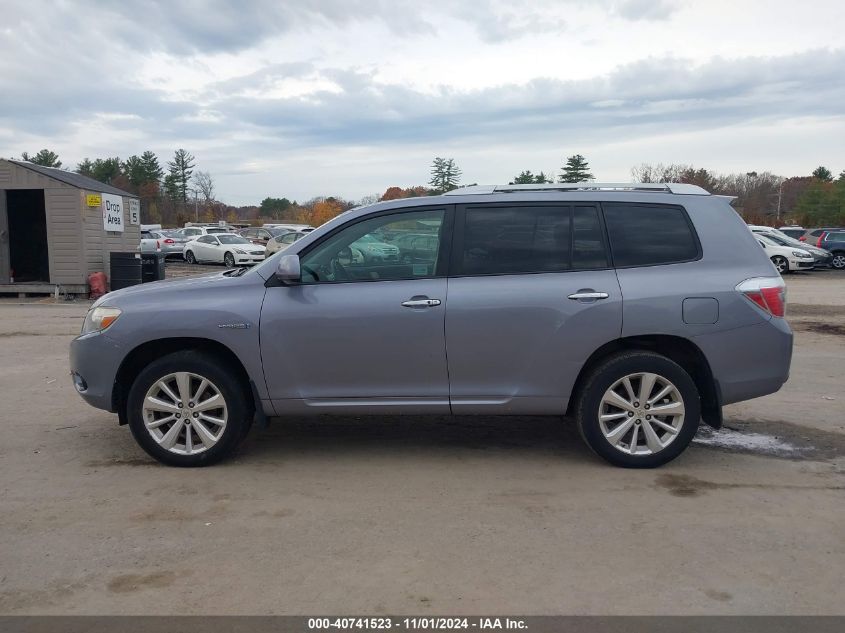 2008 Toyota Highlander Hybrid VIN: JTEEW41A182004928 Lot: 40741523