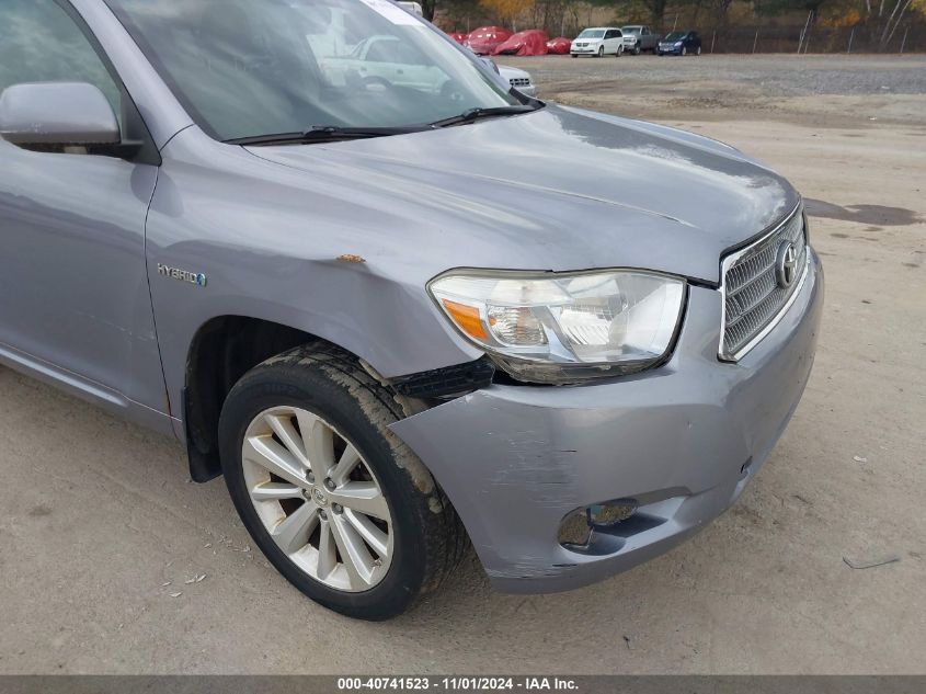 2008 Toyota Highlander Hybrid VIN: JTEEW41A182004928 Lot: 40741523