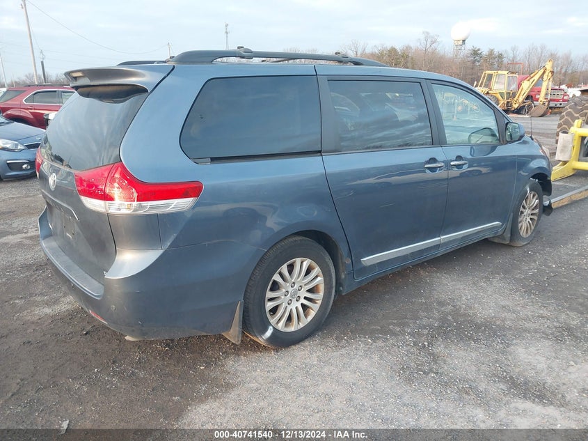 Vin: 5tdyk3dc7es512636, lot: 41230950, toyota sienna xle/limited 20144