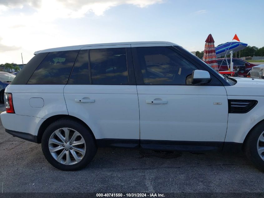 2013 Land Rover Range Rover Sport Hse VIN: SALSF2D49DAH07433 Lot: 40741550