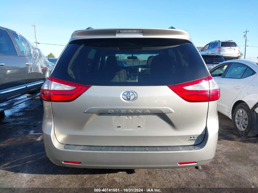 2015 Toyota Sienna Le 7 Passenger VIN: 5TDJK3DC8FS097068 Lot: 40741581