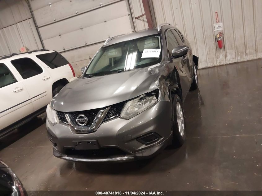 2015 Nissan Rogue Sv VIN: KNMAT2MVXFP519604 Lot: 40741815