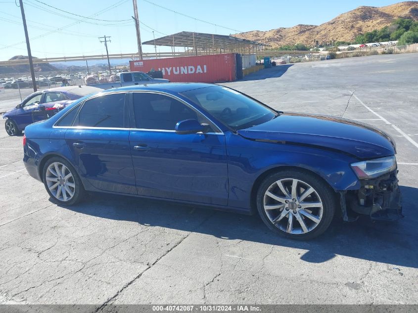 2013 Audi A4 Premium Plus VIN: WAUFFAFL1DN045969 Lot: 40742087