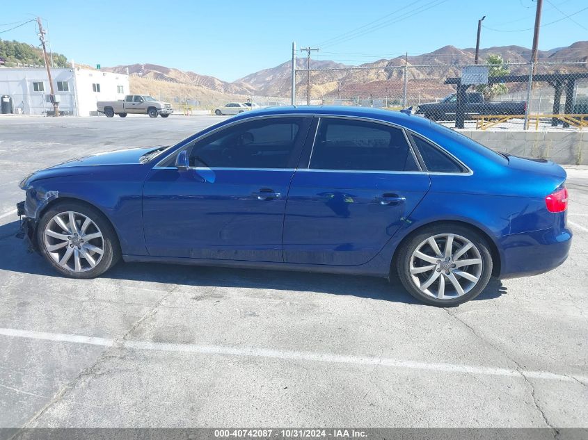 2013 Audi A4 Premium Plus VIN: WAUFFAFL1DN045969 Lot: 40742087