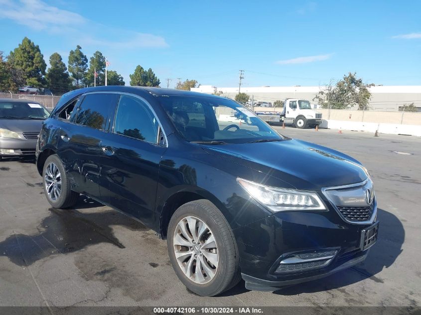 2016 Acura Mdx Technology Acurawatch Plus Packages/Technology Package VIN: 5FRYD3H49GB008883 Lot: 40742106