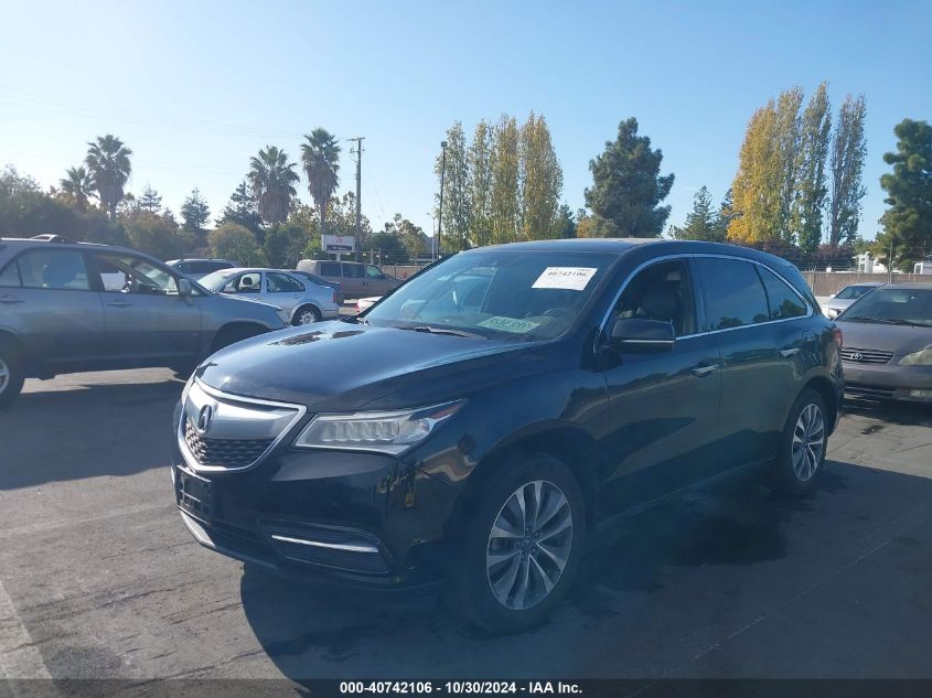 2016 Acura Mdx Technology Acurawatch Plus Packages/Technology Package VIN: 5FRYD3H49GB008883 Lot: 40742106