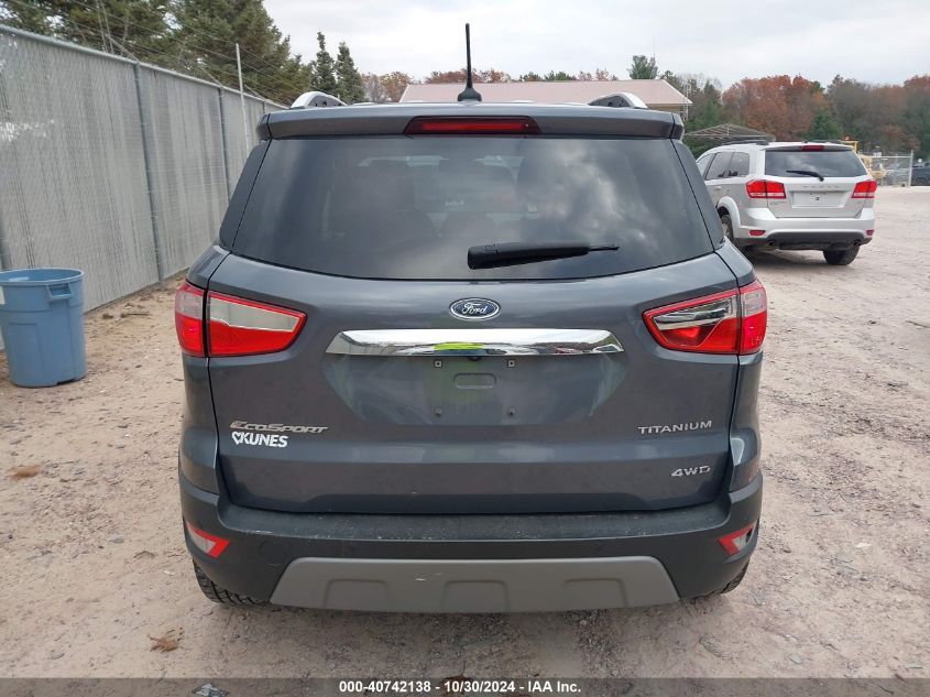 2018 Ford Ecosport Titanium VIN: MAJ6P1WL1JC201585 Lot: 40742138