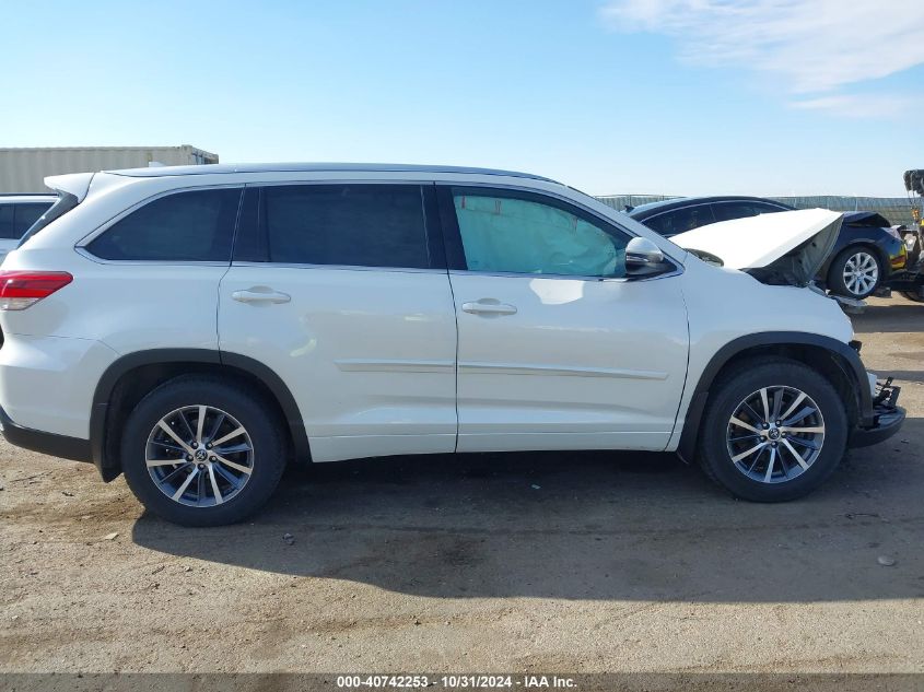 2017 Toyota Highlander Xle VIN: 5TDJZRFH2HS519670 Lot: 40742253