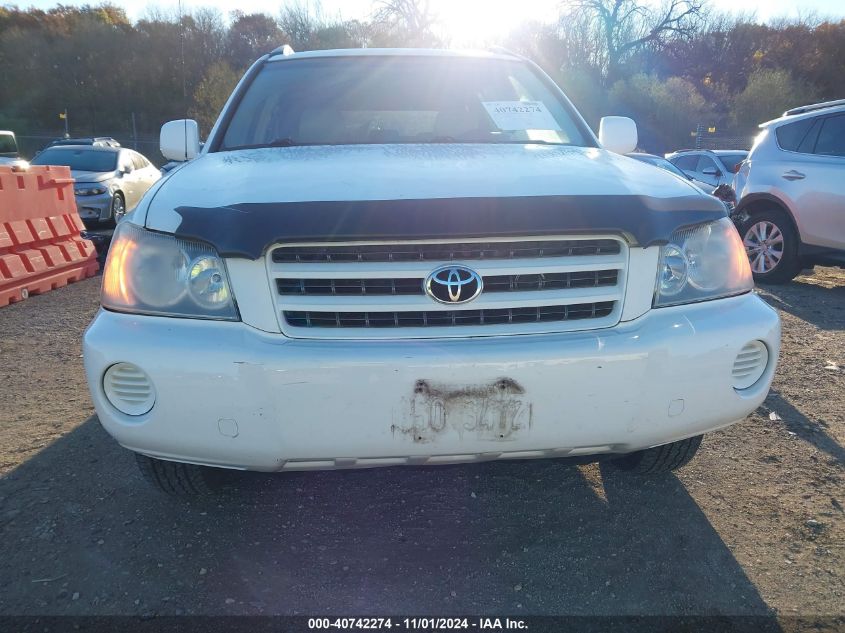 2003 Toyota Highlander V6 VIN: JTEGF21A230082507 Lot: 40742274