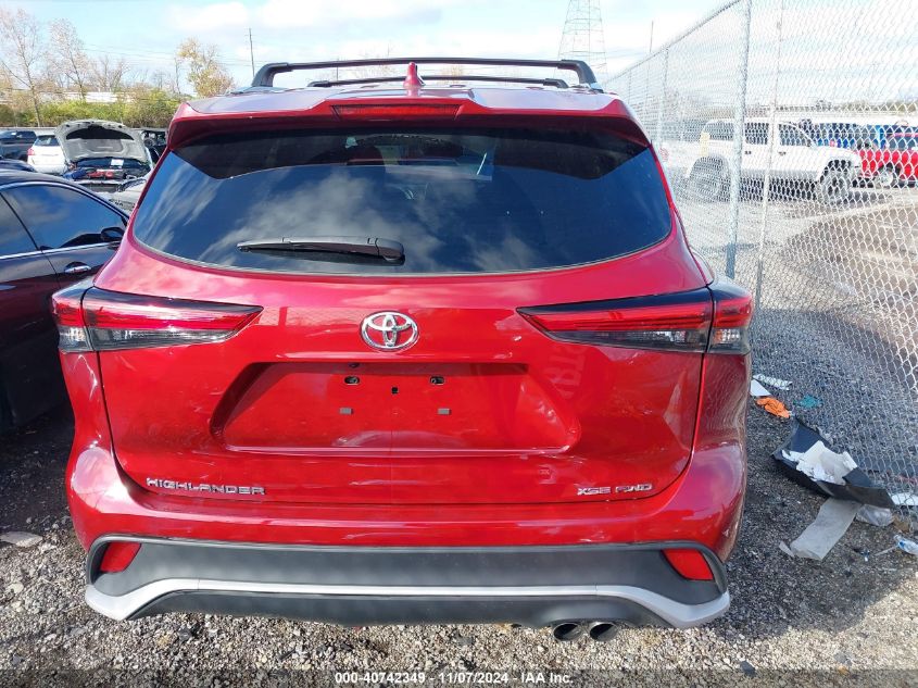 2022 Toyota Highlander Xse VIN: 5TDLZRBH4NS257810 Lot: 40742349