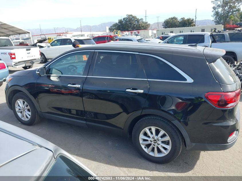 2019 Kia Sorento 2.4L Lx VIN: 5XYPG4A37KG507226 Lot: 40742583