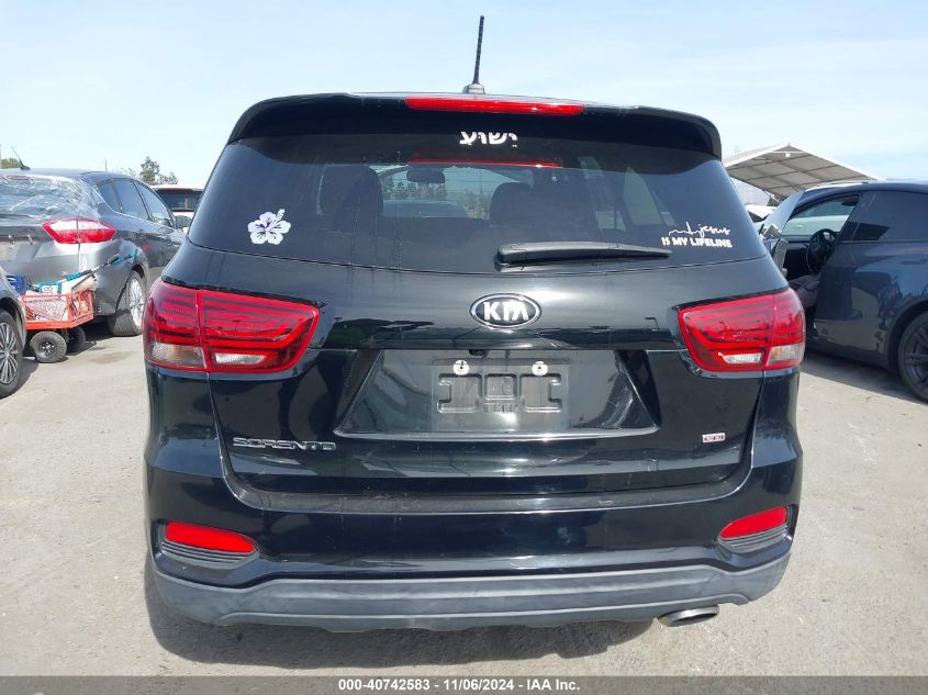 2019 Kia Sorento 2.4L Lx VIN: 5XYPG4A37KG507226 Lot: 40742583