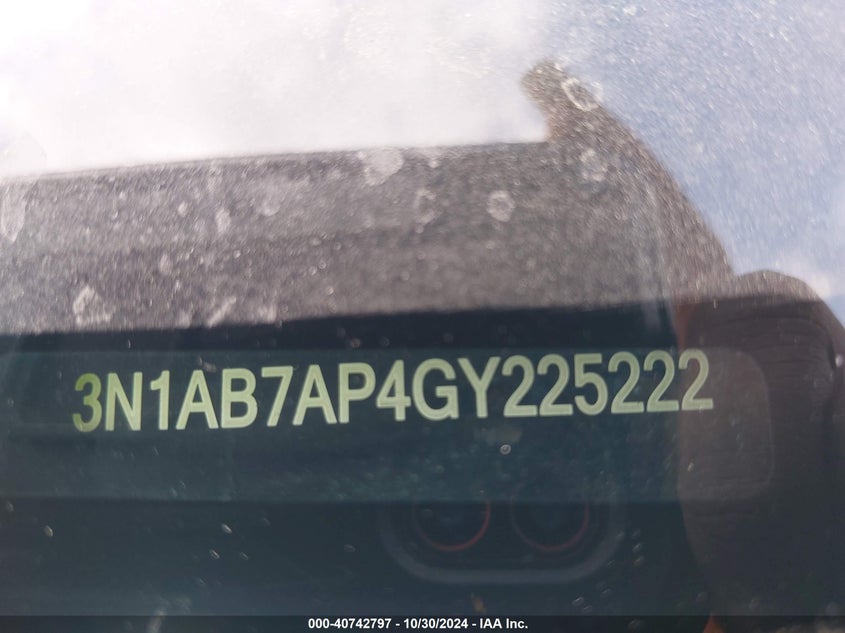 2016 Nissan Sentra S VIN: 3N1AB7AP4GY225222 Lot: 40742797