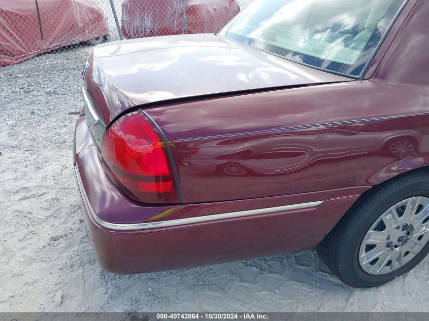 2006 Mercury Grand Marquis Gs VIN: 2MEFM74W66X606692 Lot: 40742864