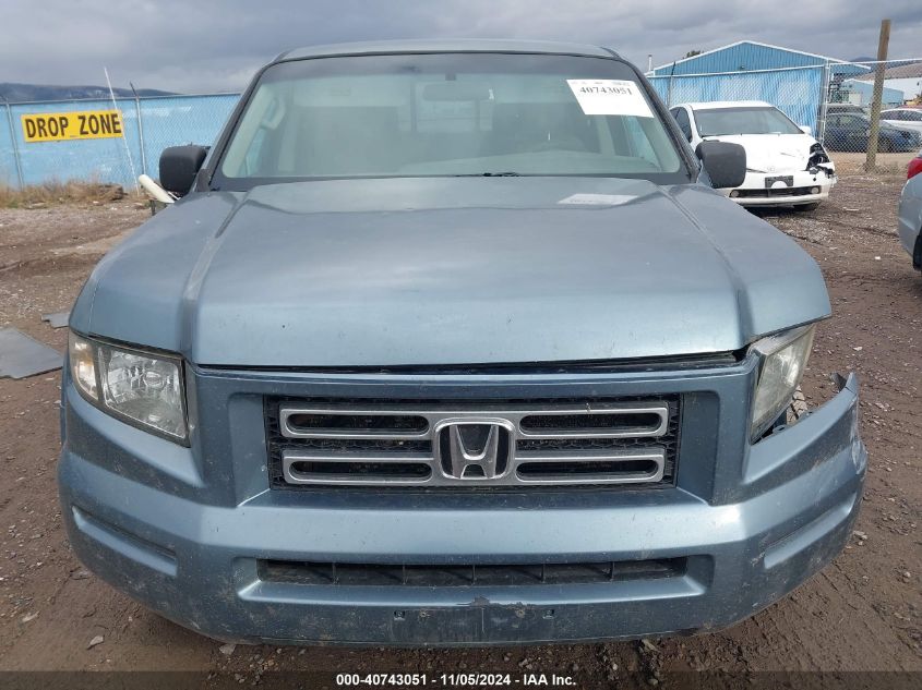 2006 Honda Ridgeline Rts VIN: 2HJYK16476H549403 Lot: 40743051