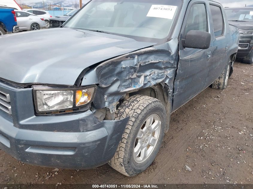 2006 Honda Ridgeline Rts VIN: 2HJYK16476H549403 Lot: 40743051