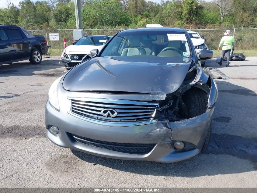 2012 Infiniti G25 Journey VIN: JN1DV6AP8CM811532 Lot: 40743145