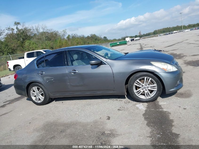 2012 Infiniti G25 Journey VIN: JN1DV6AP8CM811532 Lot: 40743145