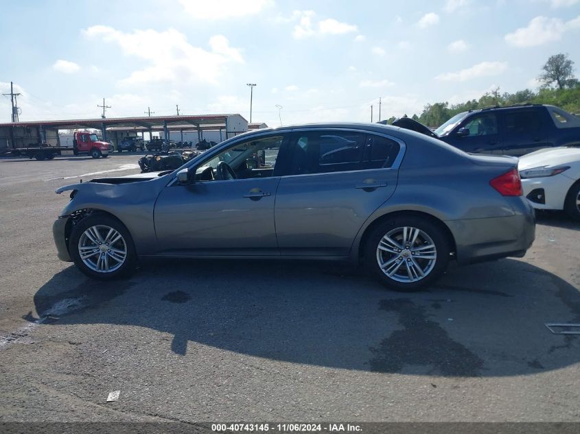 2012 Infiniti G25 Journey VIN: JN1DV6AP8CM811532 Lot: 40743145