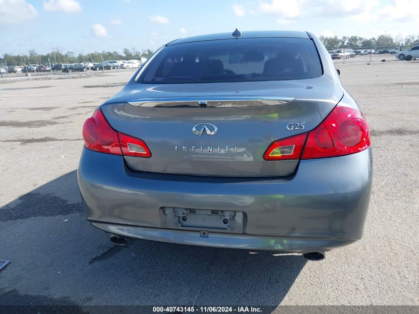 2012 Infiniti G25 Journey VIN: JN1DV6AP8CM811532 Lot: 40743145