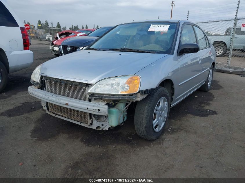 2002 Honda Civic Lx VIN: 1HGES16562L061493 Lot: 40743167