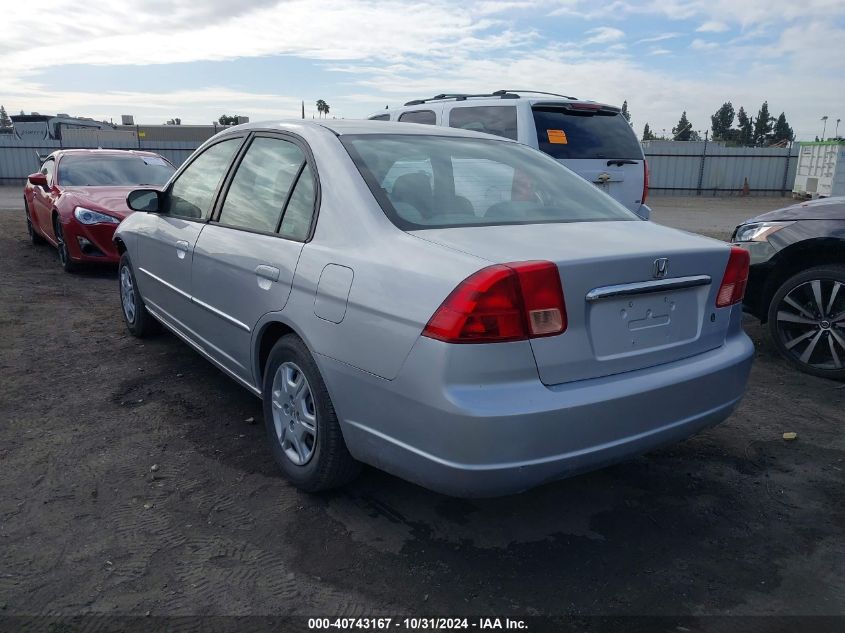 2002 Honda Civic Lx VIN: 1HGES16562L061493 Lot: 40743167