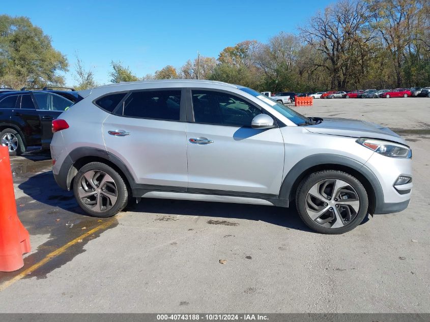 2017 Hyundai Tucson Limited VIN: KM8J3CA24HU582827 Lot: 40743188