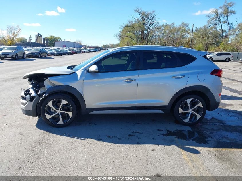 2017 Hyundai Tucson Limited VIN: KM8J3CA24HU582827 Lot: 40743188