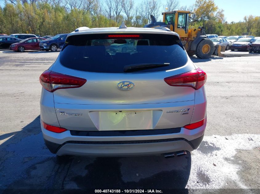 2017 Hyundai Tucson Limited VIN: KM8J3CA24HU582827 Lot: 40743188