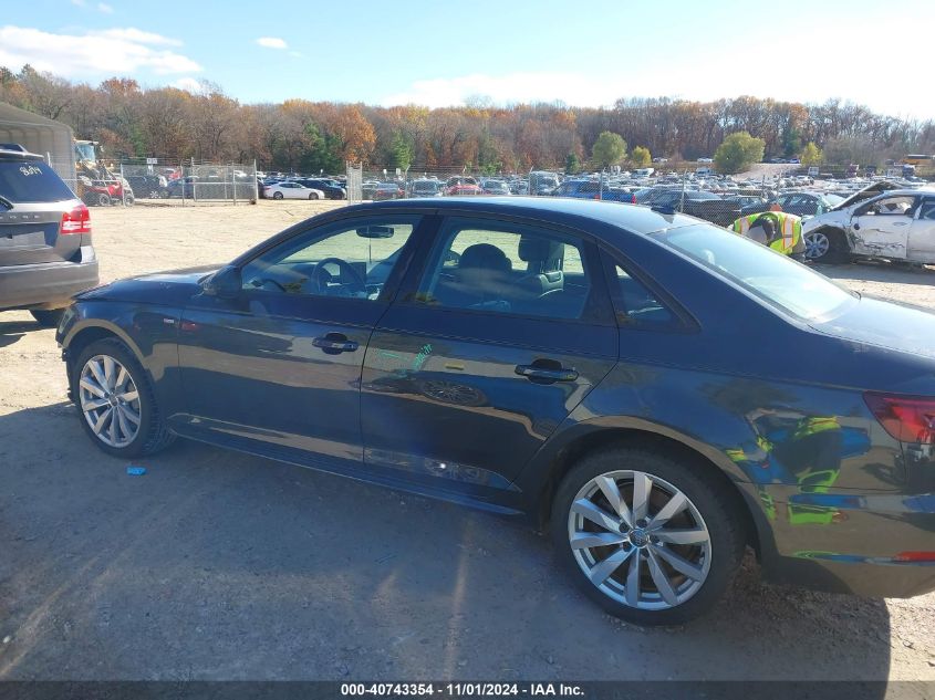 2018 Audi A4 2.0T Premium/2.0T Tech Premium VIN: WAUDNAF48JA072236 Lot: 40743354