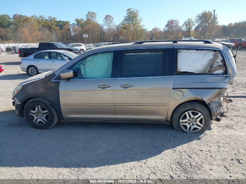 2007 Honda Odyssey Ex-L VIN: 5FNRL38607B134866 Lot: 40743445