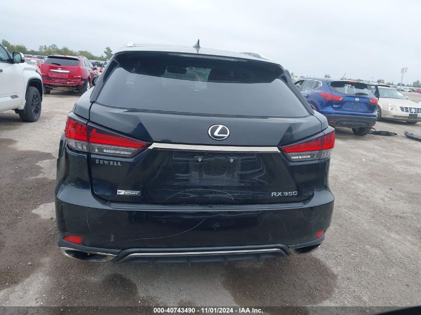 2022 Lexus Rx 350 F Sport Handling VIN: 2T2YZMDA2NC345428 Lot: 40743490