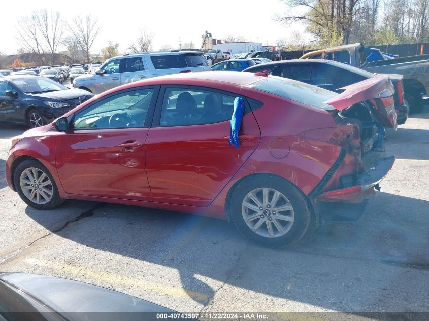 2016 Hyundai Elantra Se VIN: 5NPDH4AE4GH771179 Lot: 40743507