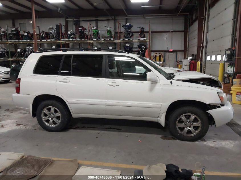 2006 Toyota Highlander V6 VIN: JTEEP21A960182354 Lot: 40743586