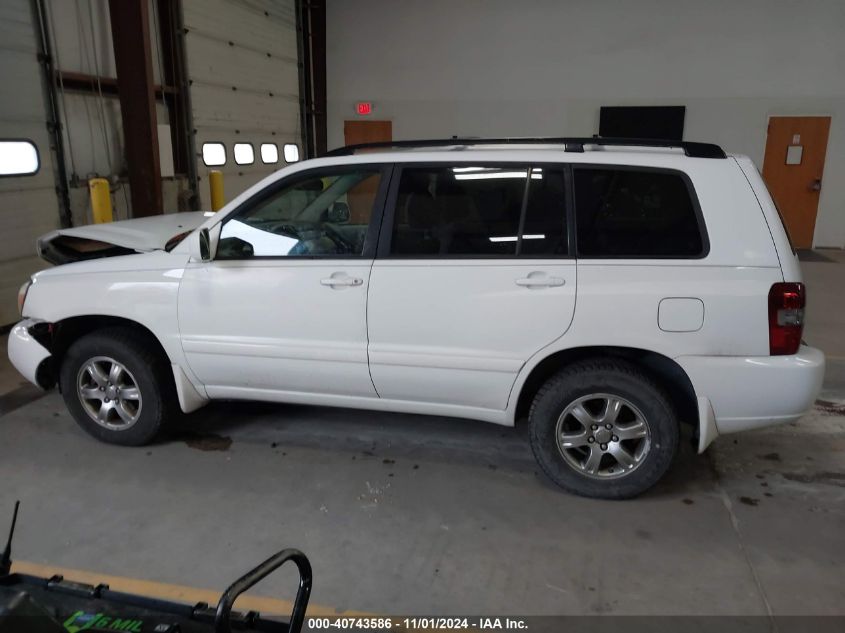 2006 Toyota Highlander V6 VIN: JTEEP21A960182354 Lot: 40743586